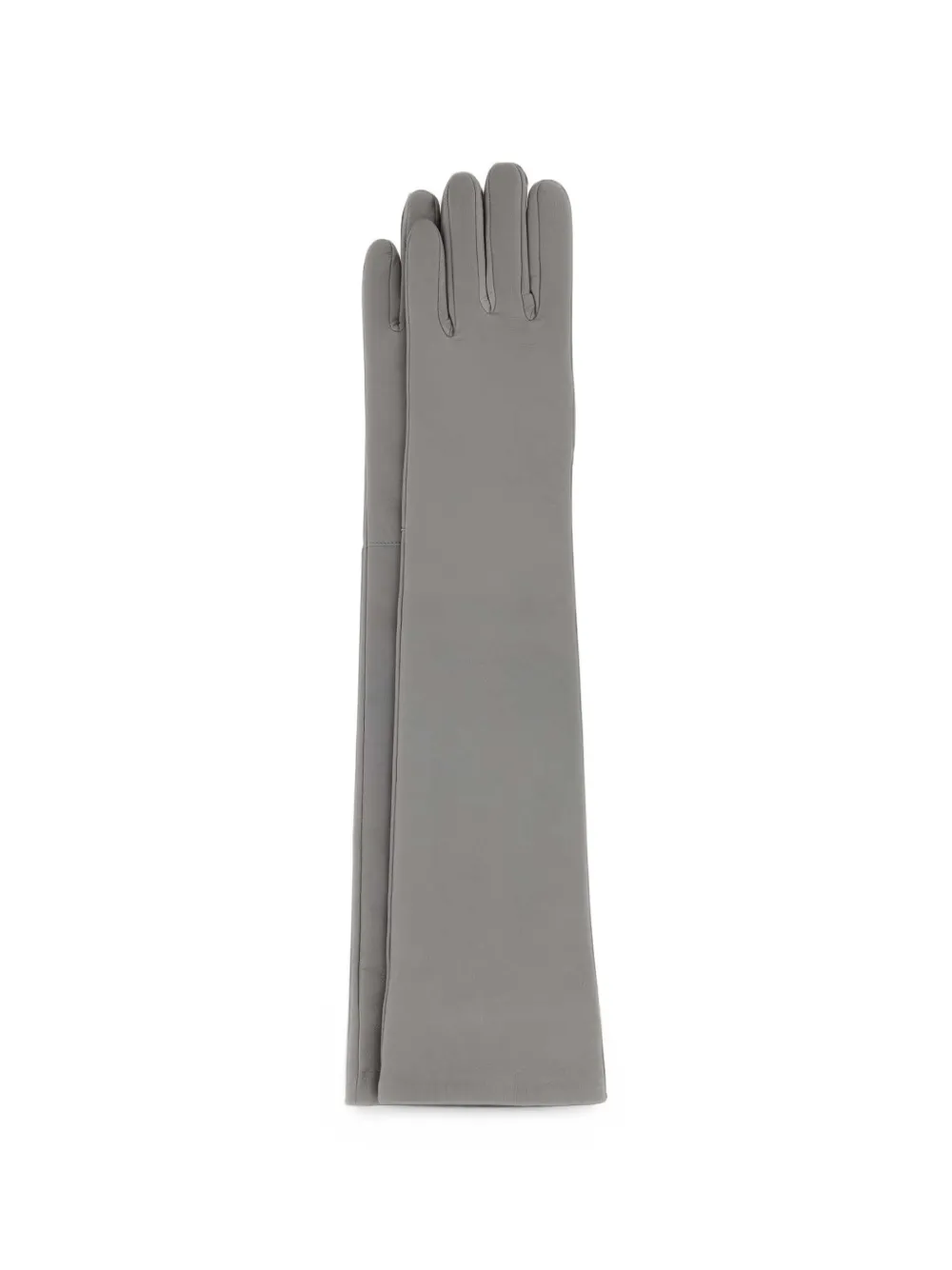 The Frankie Shop Veneto leather gloves in Grey