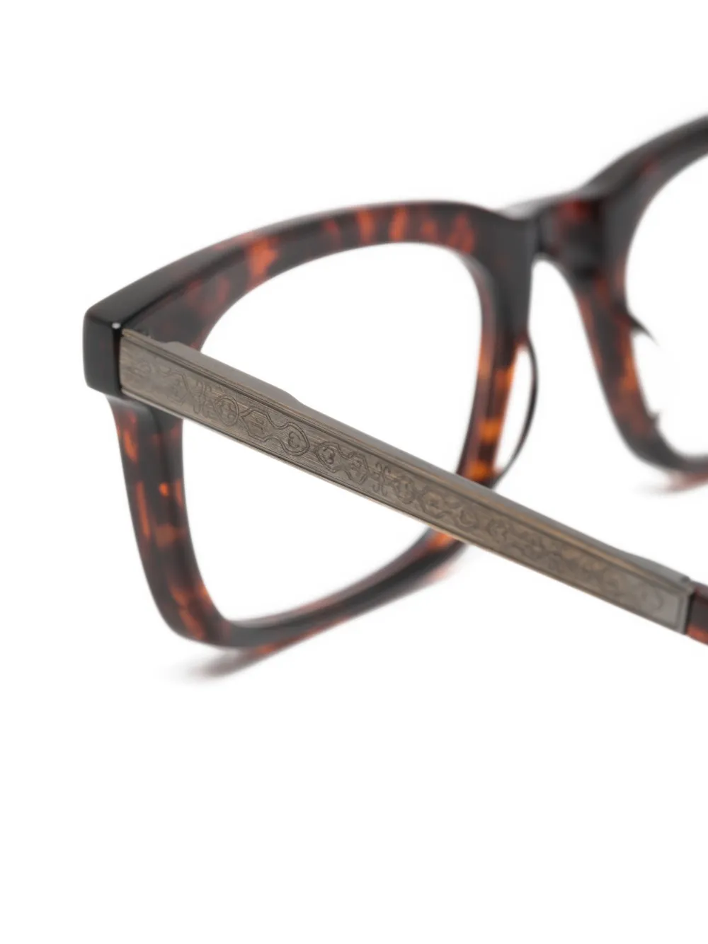 Matsuda tortoiseshell-effect rectangle-frame glasses Bruin
