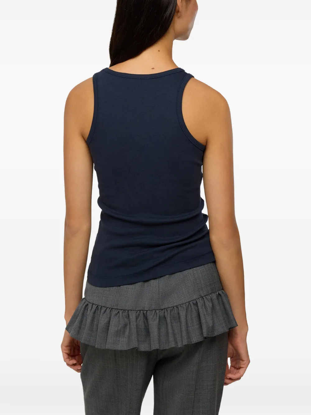 GANNI tank top with teddy family Blauw
