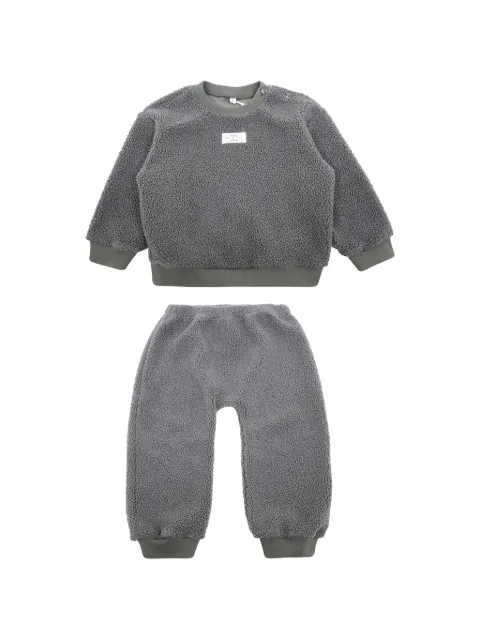 TEDDY & MINOU teddy-texture tracksuit set