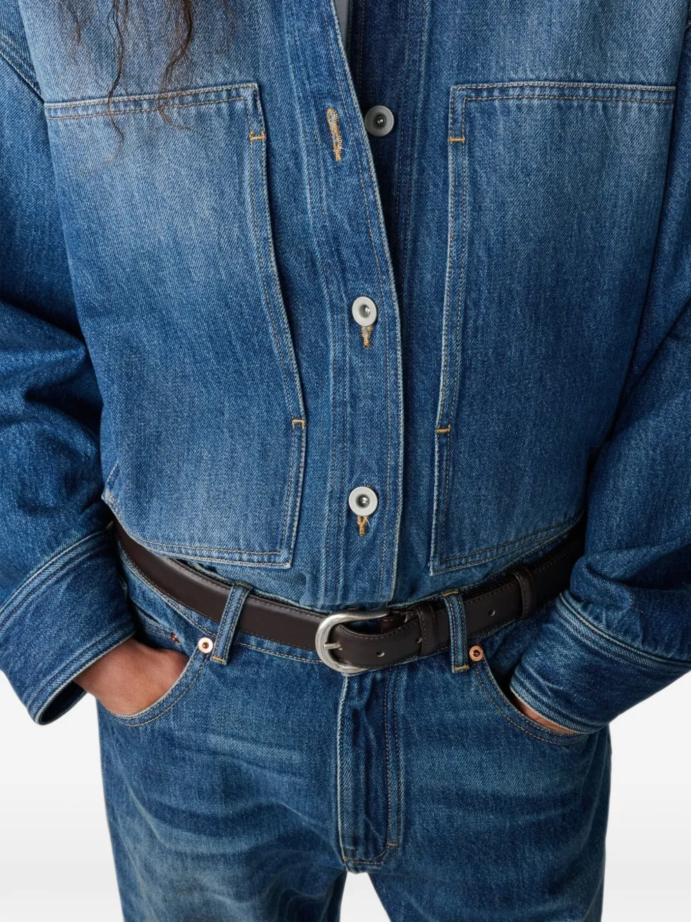 Studio Nicholson Paso denim shirt Blauw