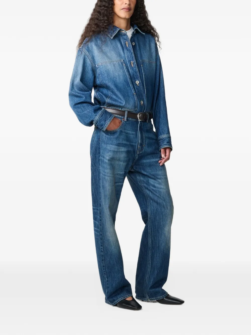 Studio Nicholson Paso denim shirt Blauw