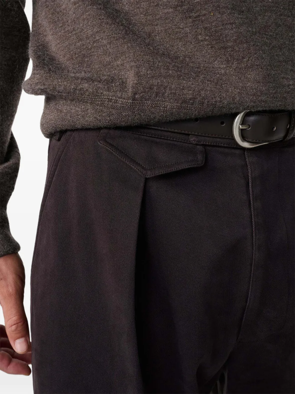 Studio Nicholson Poole pleated trousers Bruin