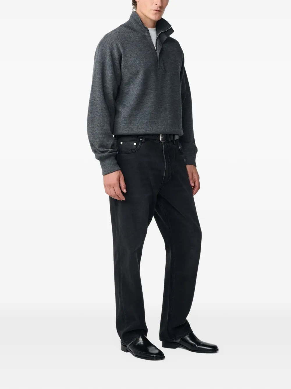 Studio Nicholson Falmouth quarter-zip sweater Grijs