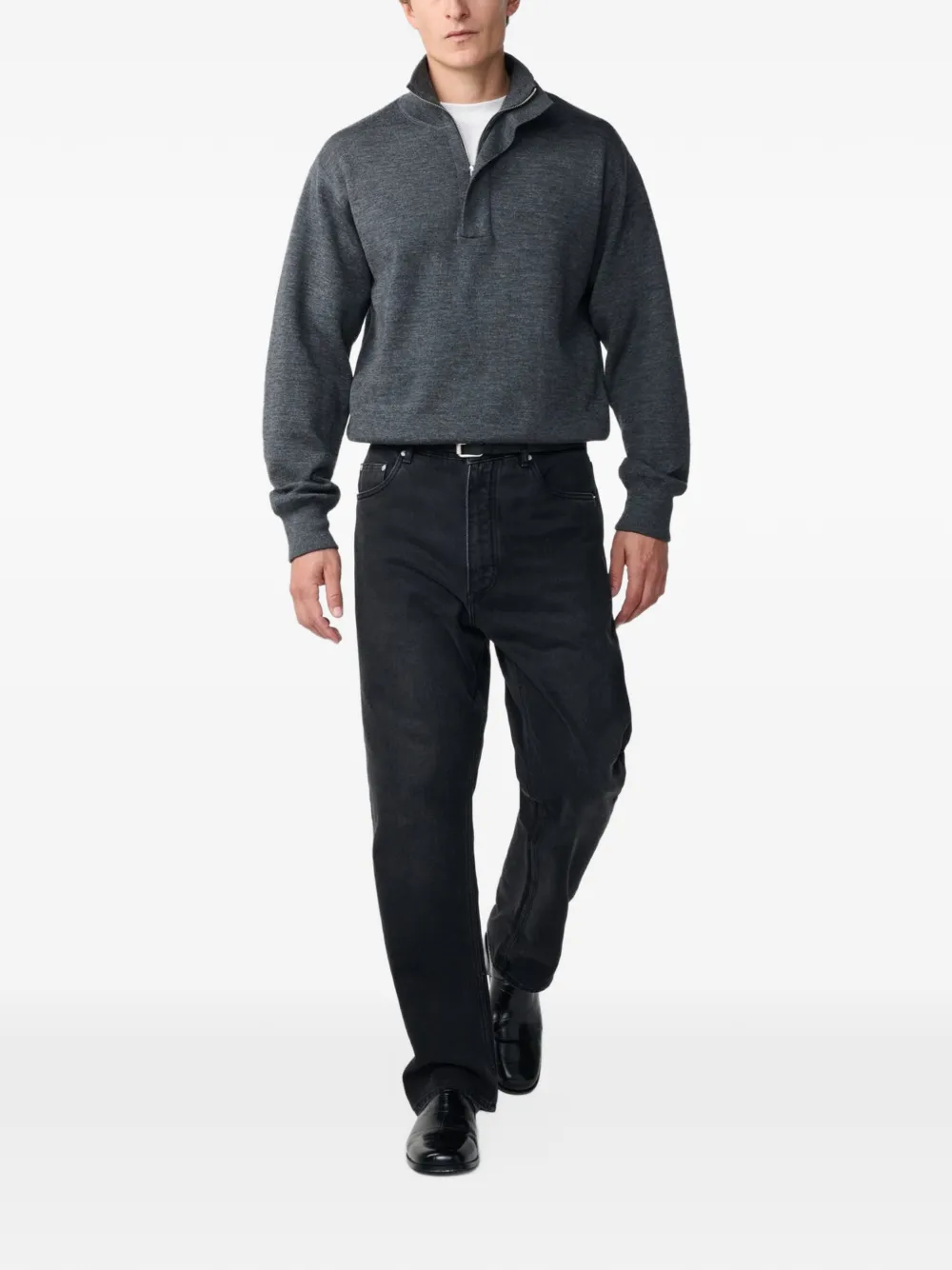 Studio Nicholson Falmouth quarter-zip sweater Grijs