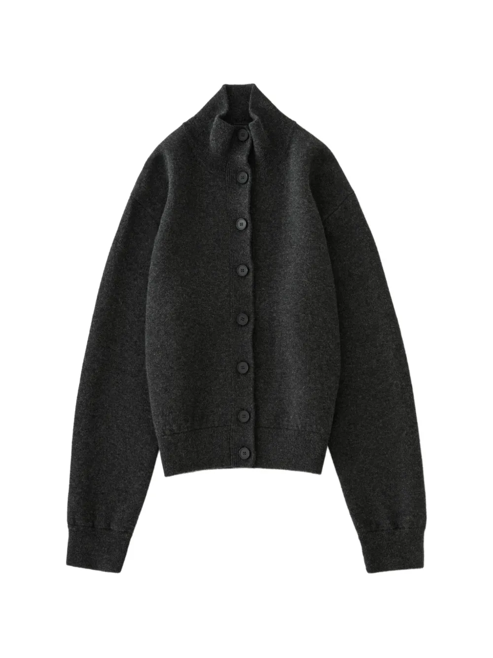 Studio Nicholson Cardigan Crovie a collo alto - Grigio