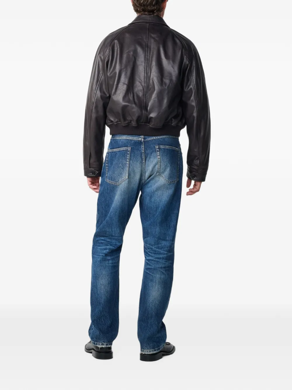Studio Nicholson Kendal leather jacket Paars