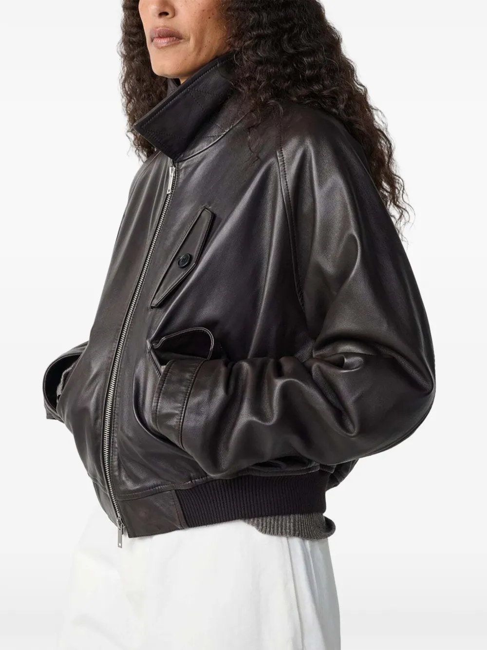 Studio Nicholson Kendal leather jacket Paars