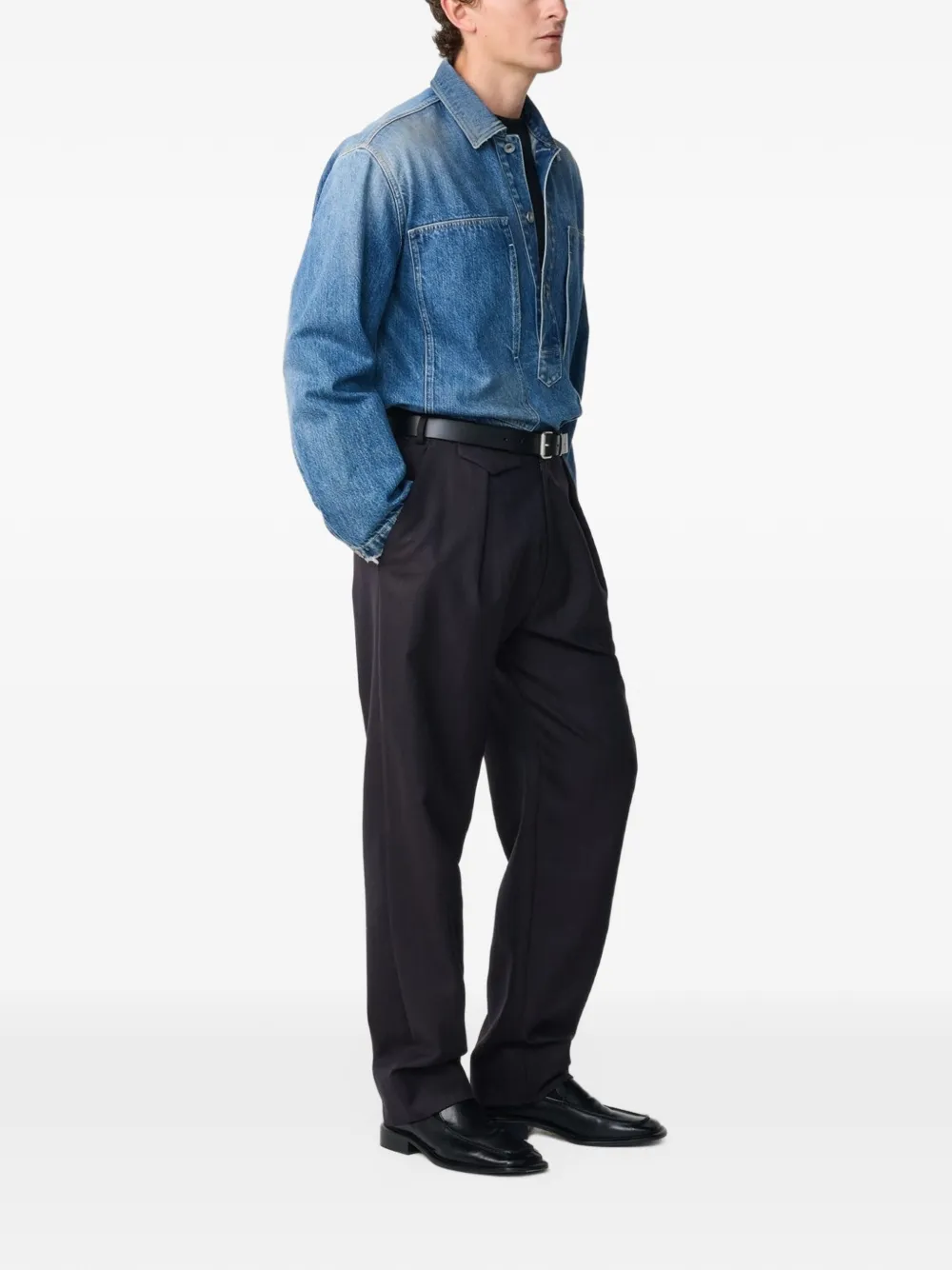 Studio Nicholson York denim shirt Blauw