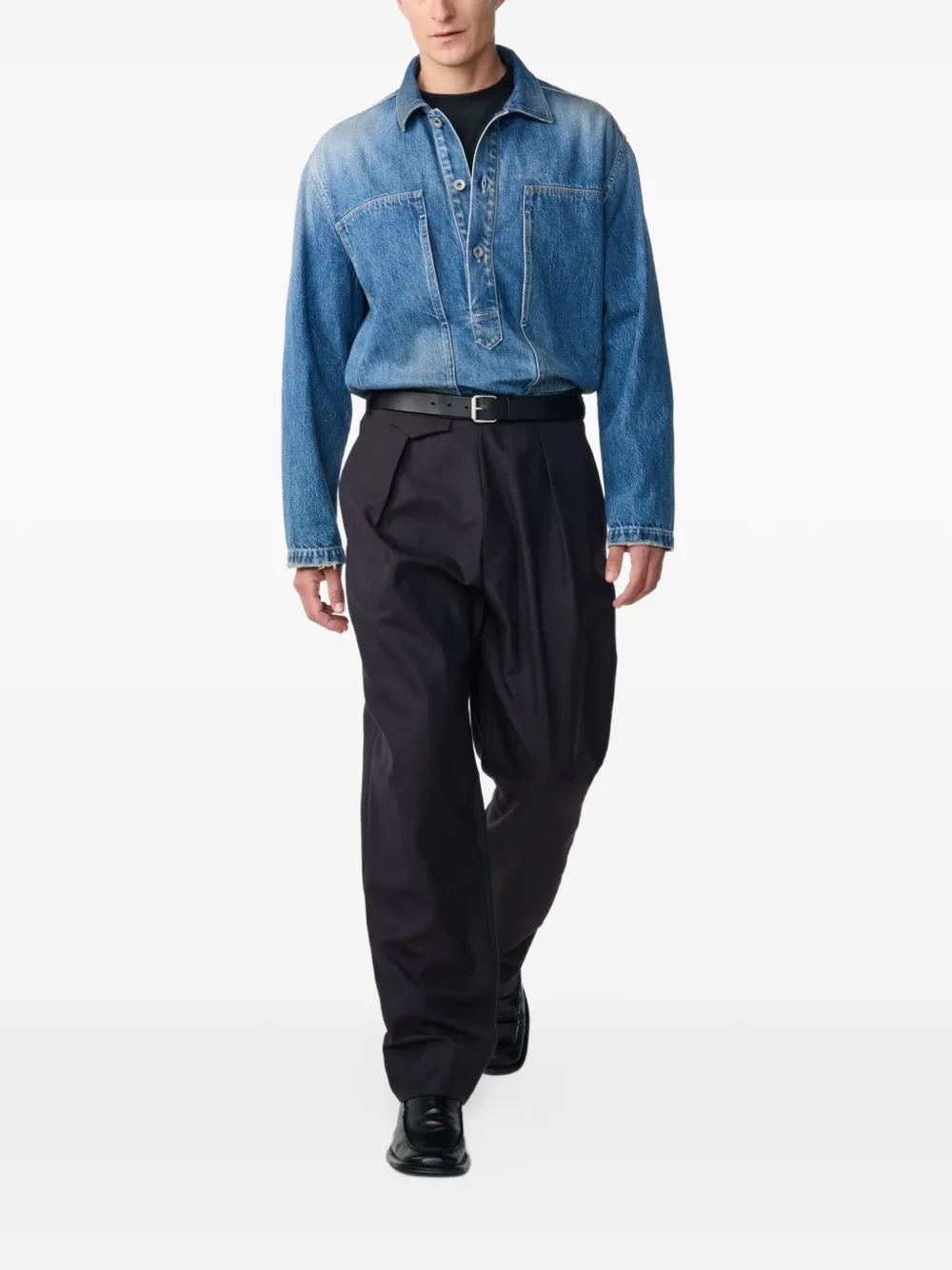 Studio Nicholson York denim shirt Blauw