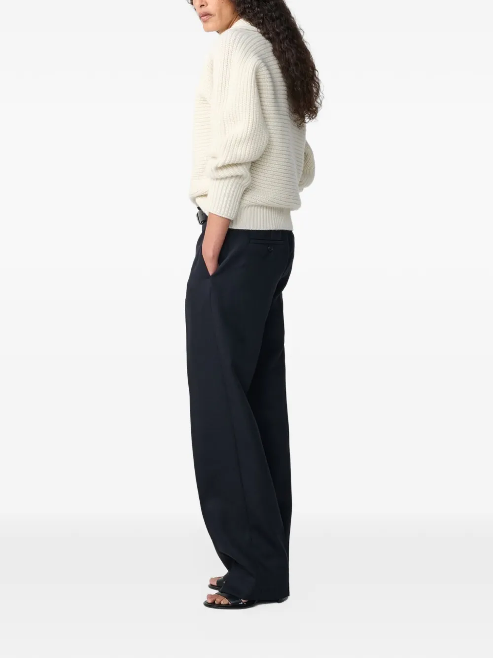Studio Nicholson Walton ribbed-knit sweater Beige