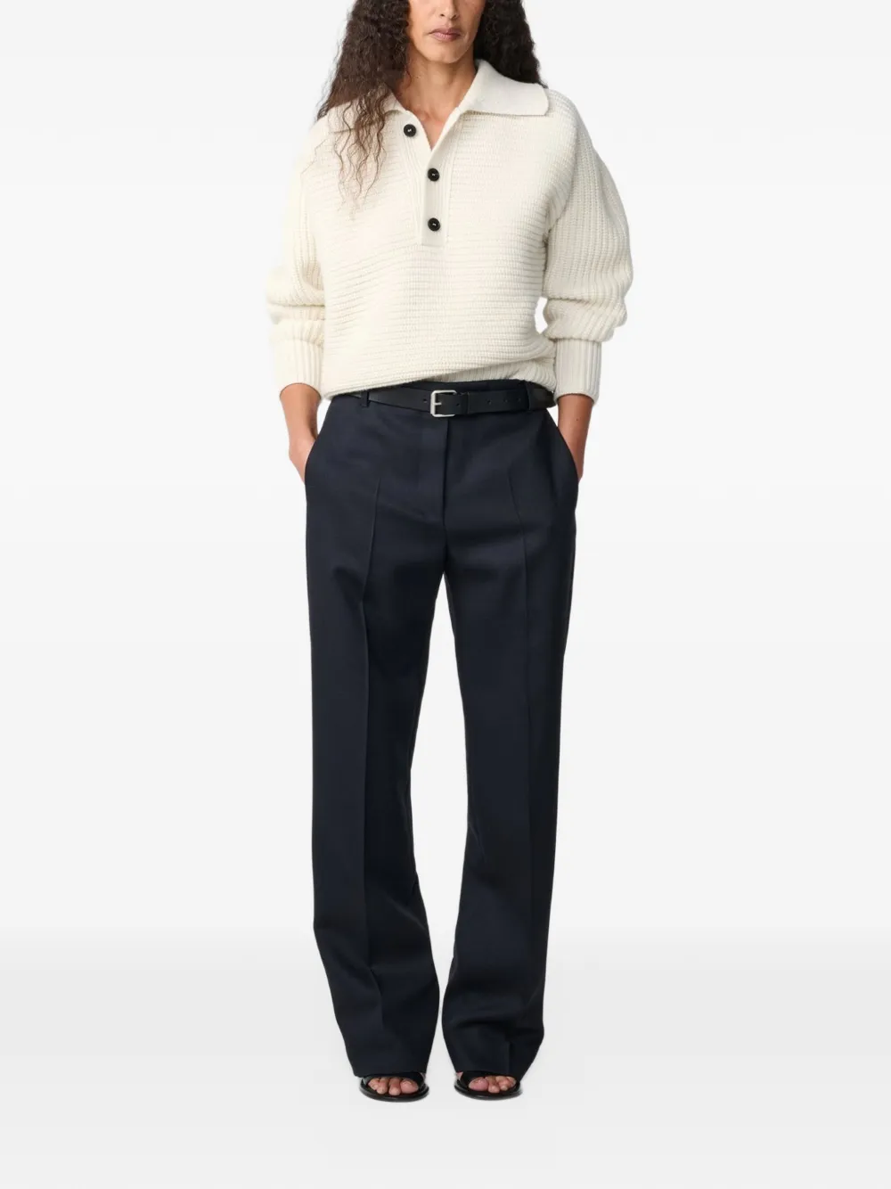Studio Nicholson Walton ribbed-knit sweater Beige