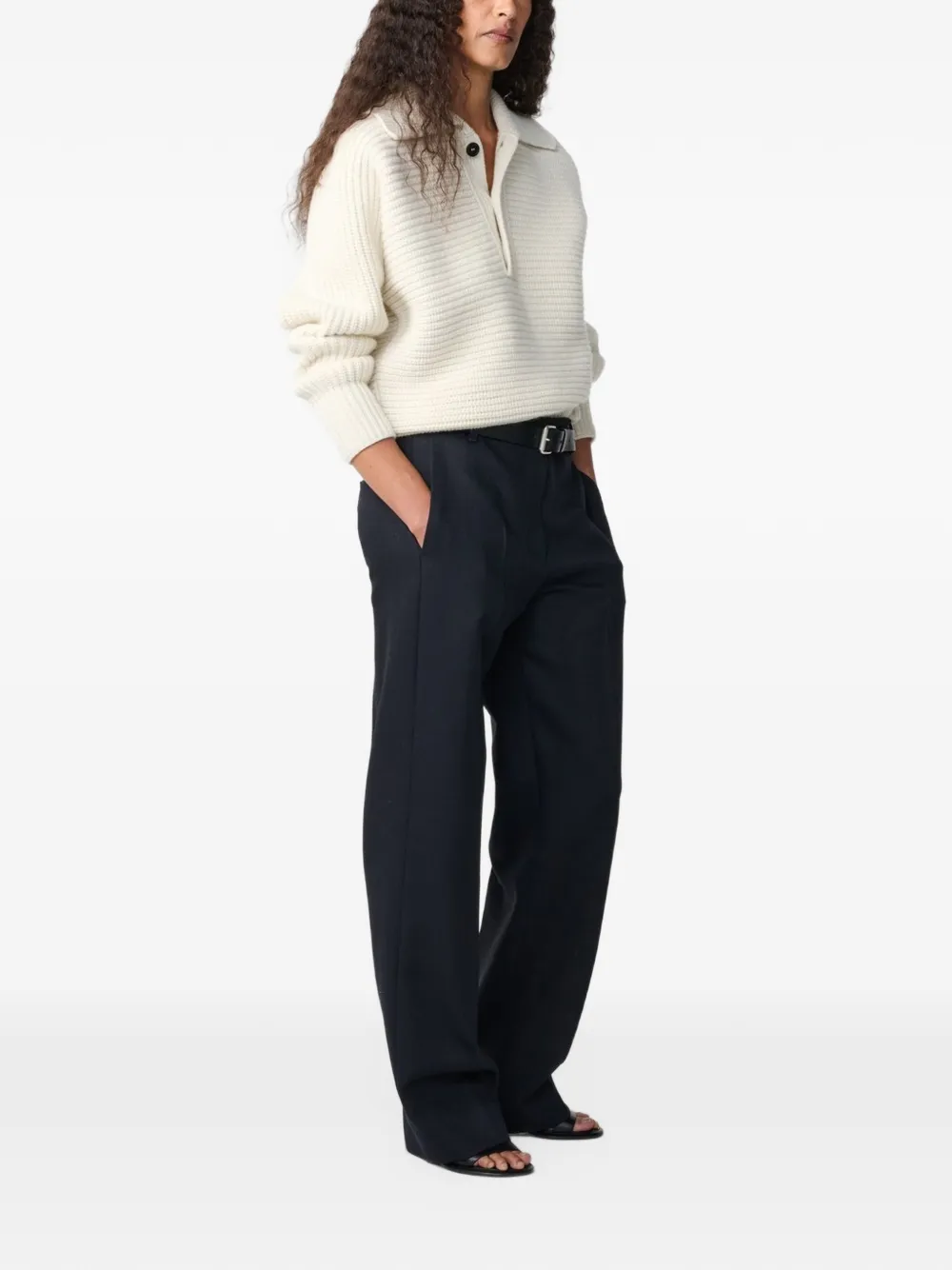 Studio Nicholson Walton ribbed-knit sweater Beige