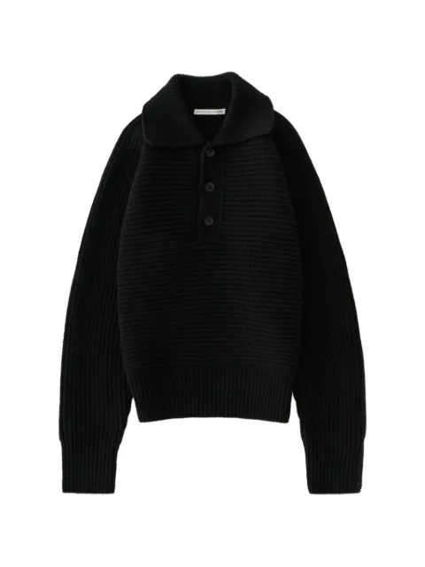 Studio Nicholson Barrow ribbed-knit polo-colar sweater
