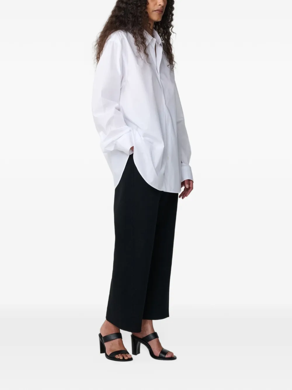 Studio Nicholson Vian sanded cotton shirt Wit