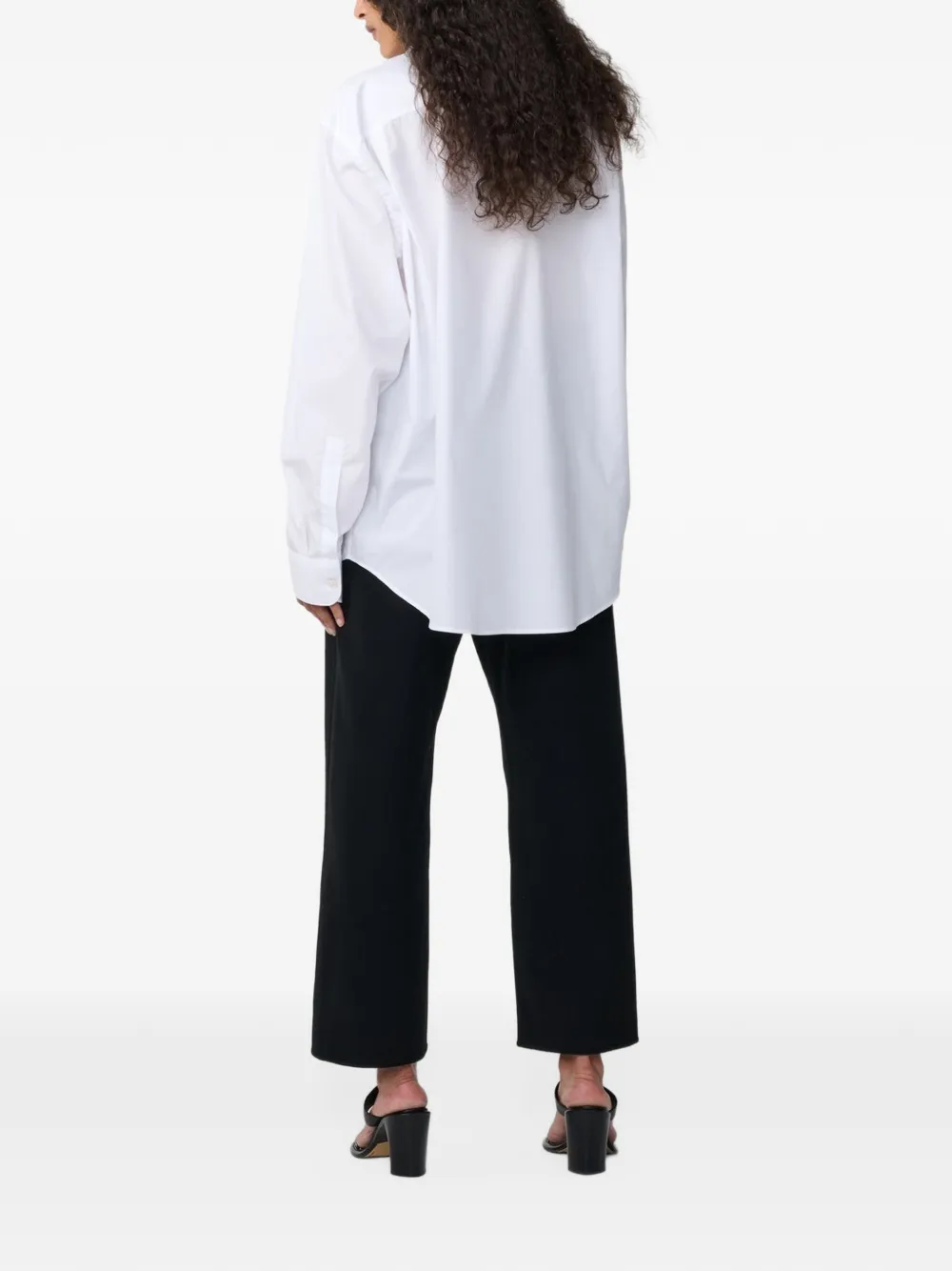 Studio Nicholson Vian sanded cotton shirt Wit