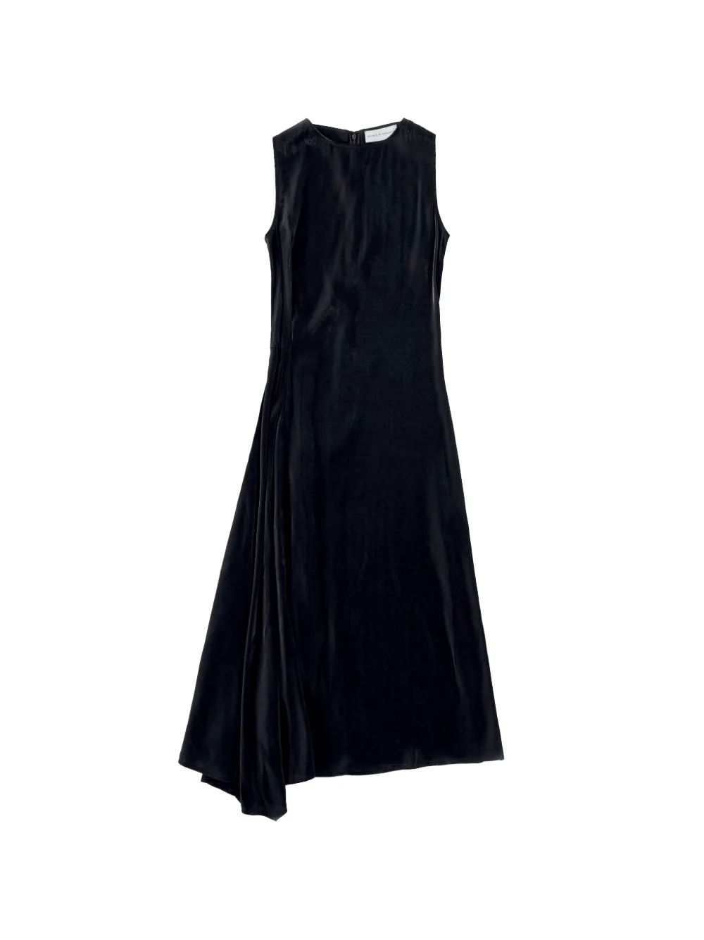 Studio Nicholson Lorne asymmetric-hem maxi dress Zwart