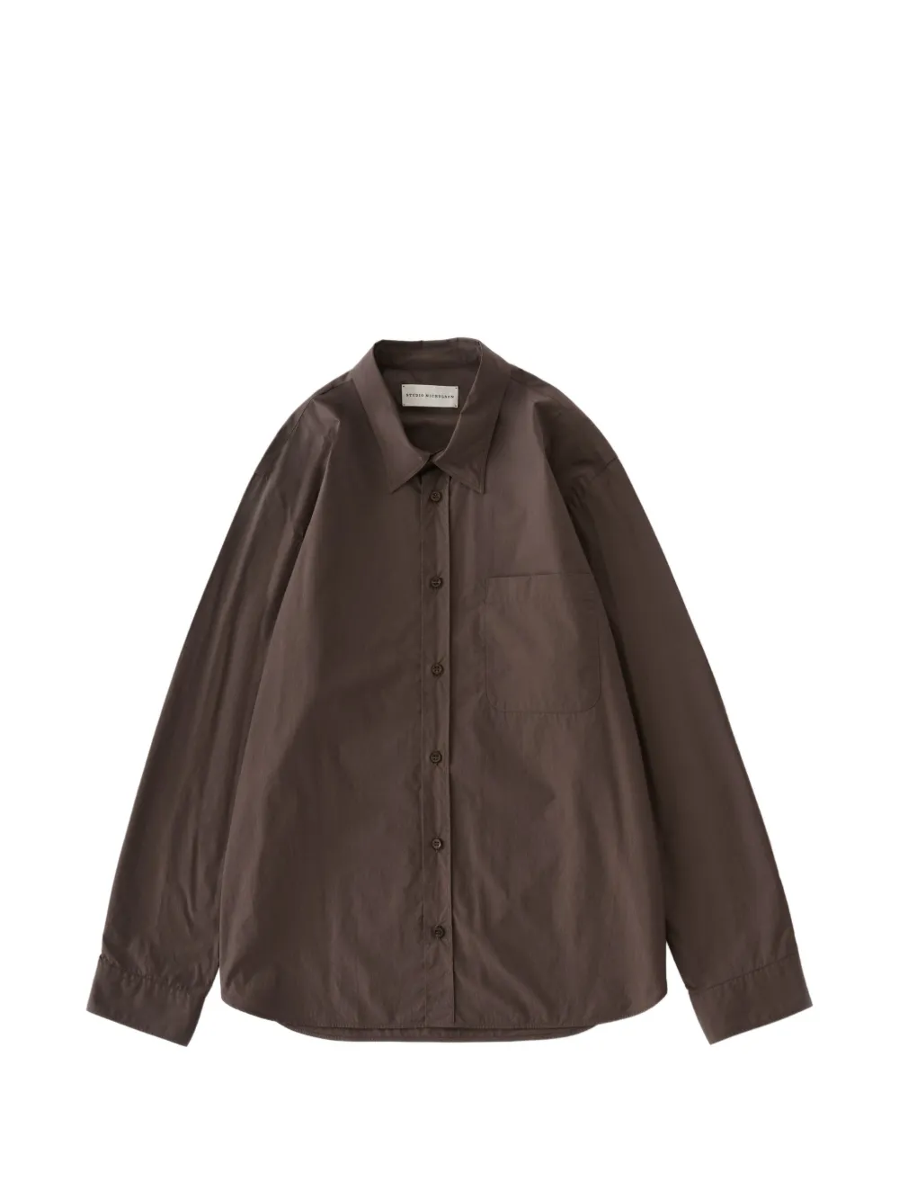 Studio Nicholson Kingston cotton-poplin shirt - Brown