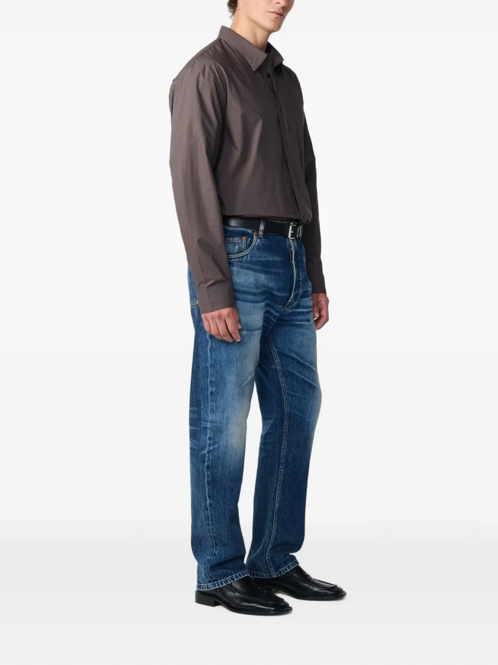 Studio Nicholson Kingston cotton-poplin shirt Bruin