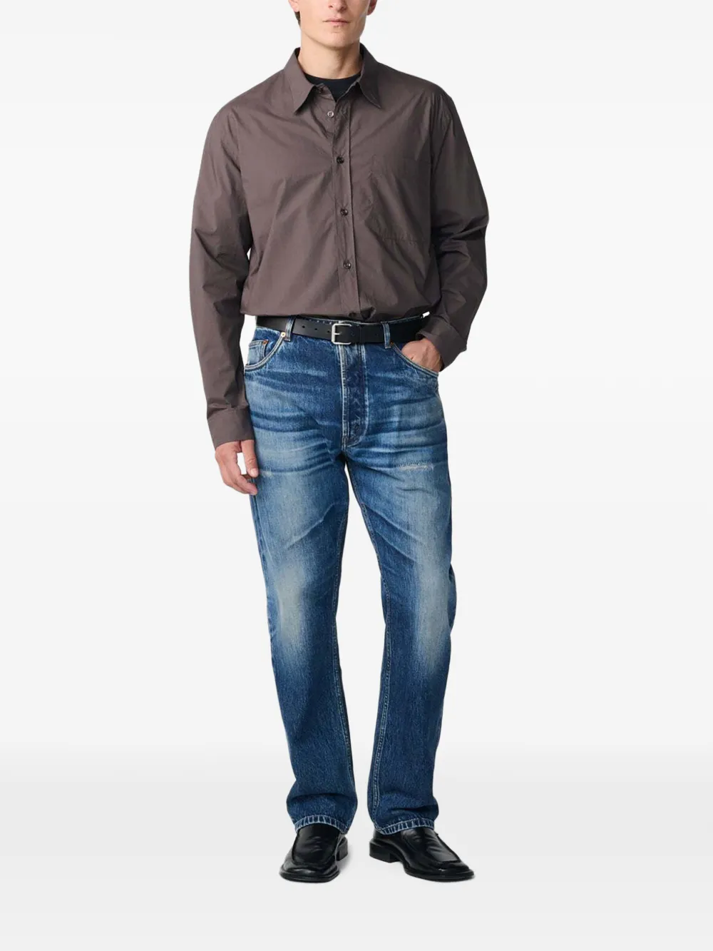Studio Nicholson Kingston cotton-poplin shirt Bruin