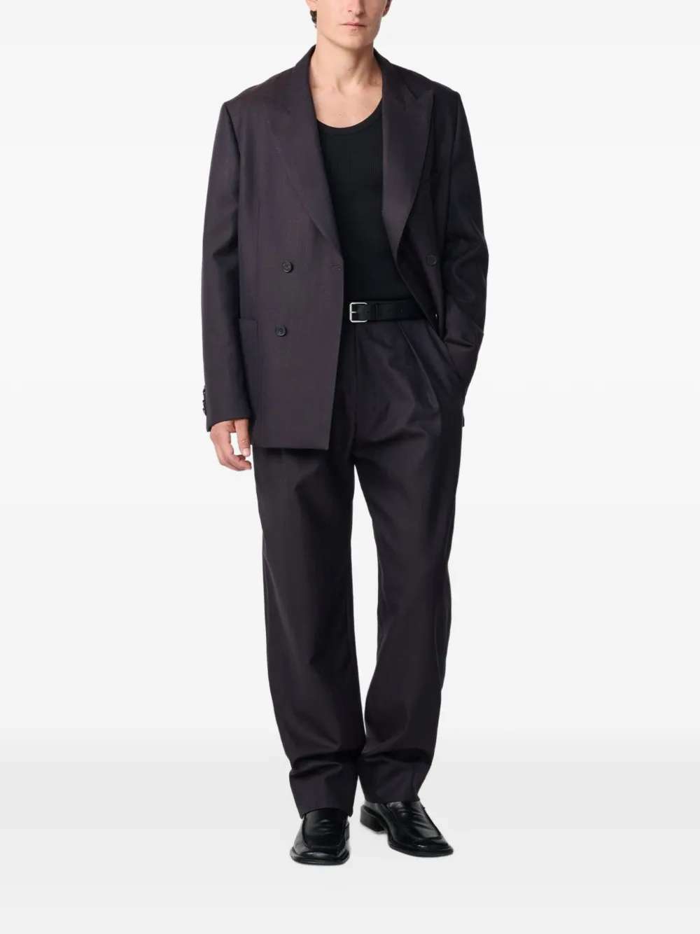 Studio Nicholson Tiverton double-breasted blazer Bruin