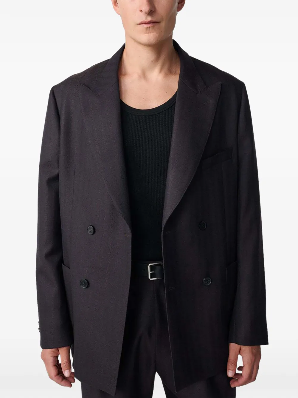 Studio Nicholson Tiverton double-breasted blazer Bruin