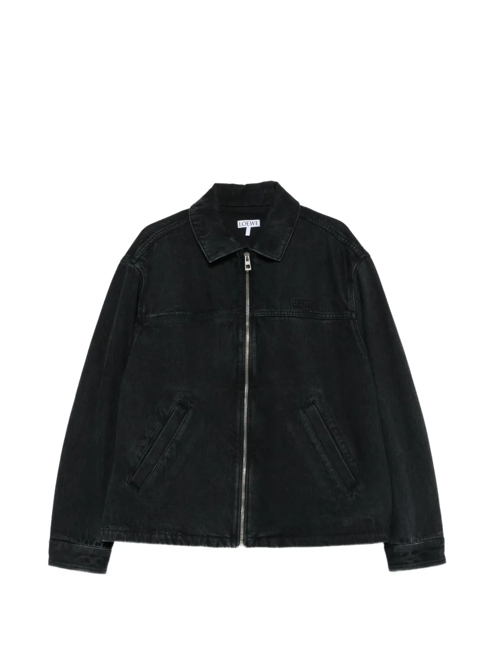 LOEWE Jeansjacke mit Logo-Patch | Schwarz | Image 1