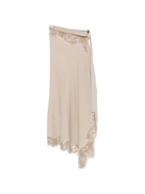 Ermanno Scervino lace-trim poncho 