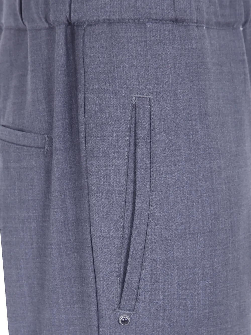WHITESAND buckle-belt straight-leg trousers Grijs
