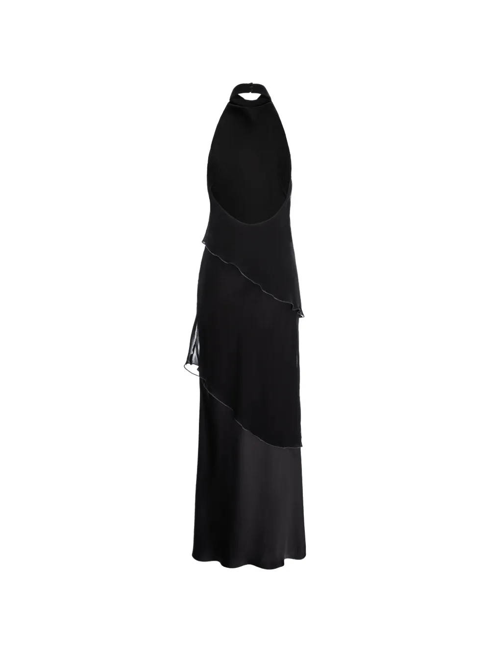 V:PM ATELIER Florance gelaagde maxi-jurk met halternek Zwart