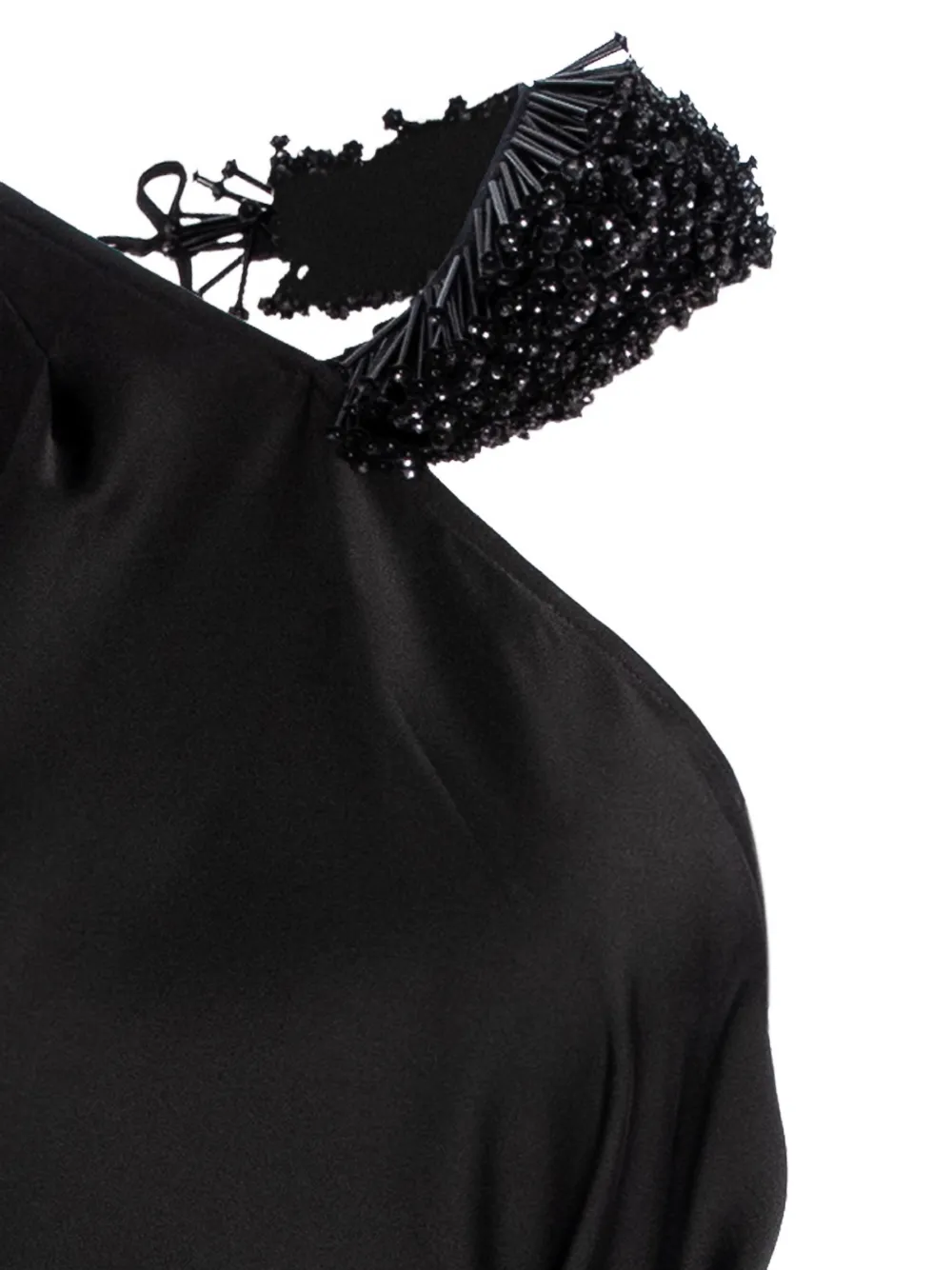 V:PM ATELIER Libra asymmetrische maxi-jurk Zwart
