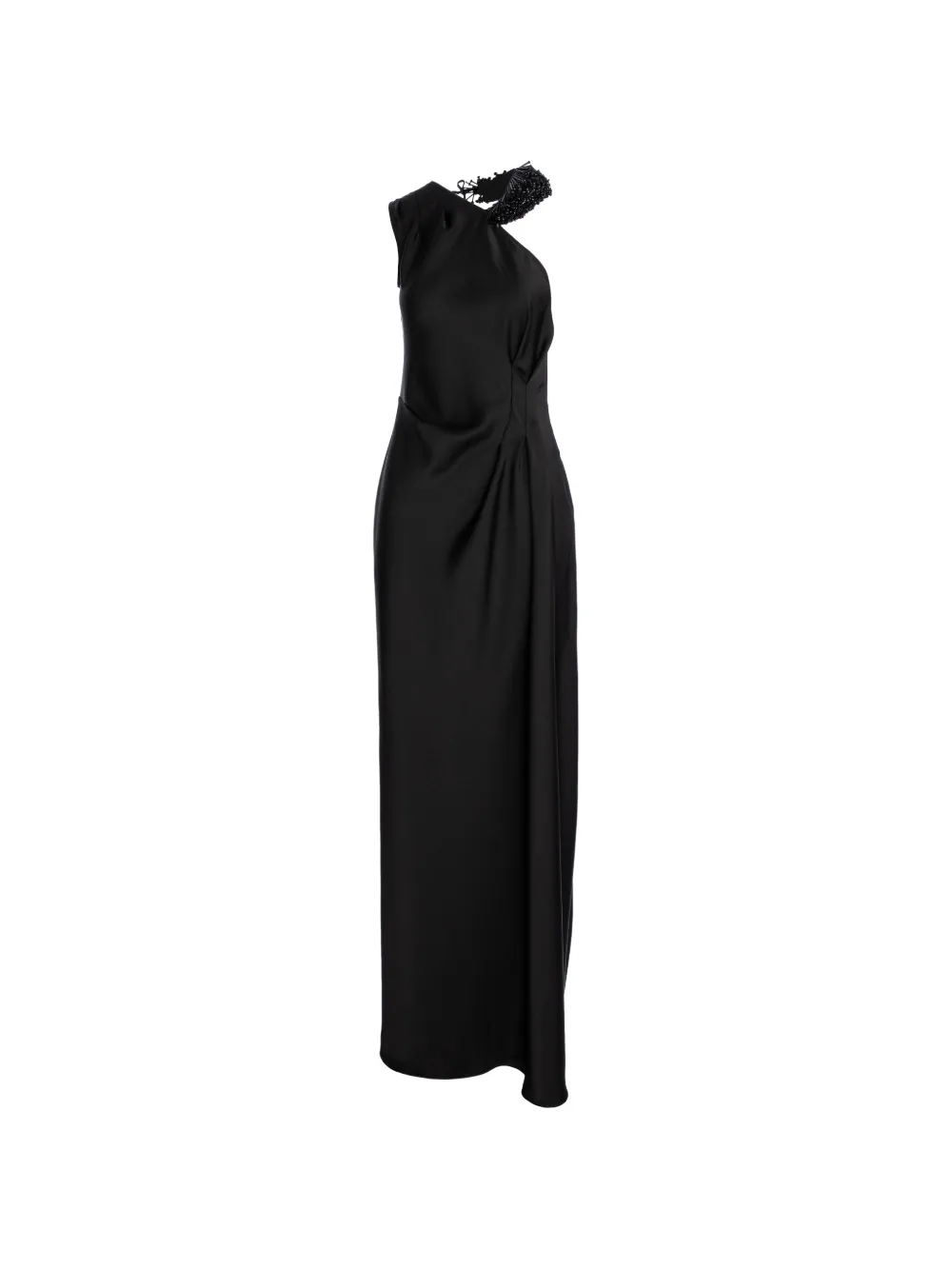 V:PM ATELIER Abito lungo Libra monospalla - Nero