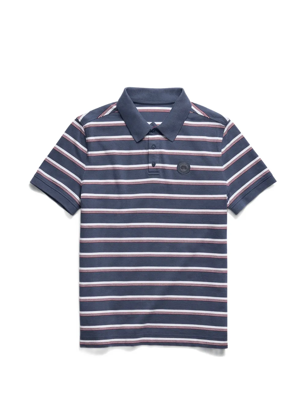 Canada Goose Beckley striped logo-patch polo shirt - Blu