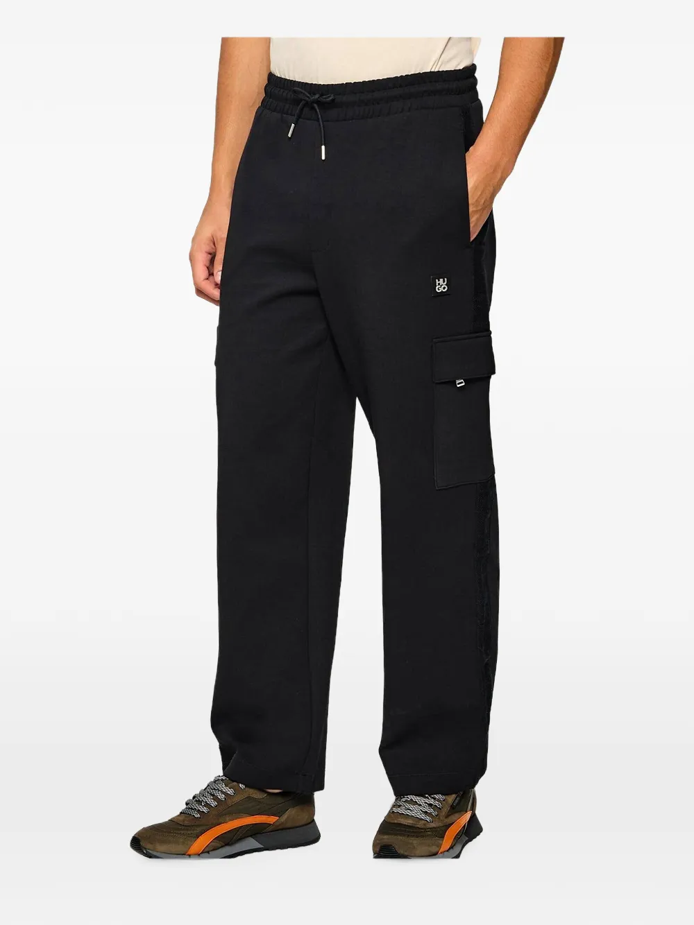 HUGO Derypant cargo track pants Zwart