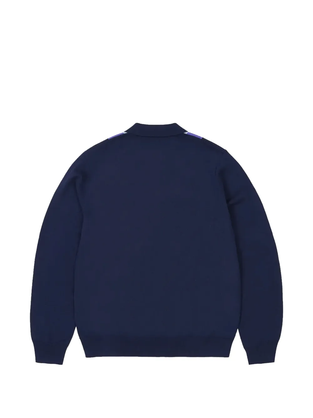 Palace x Fred Perry long-sleeve knitted polo shirt Blauw