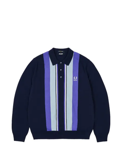 Palace x Fred Perry long-sleeve knitted polo shirt