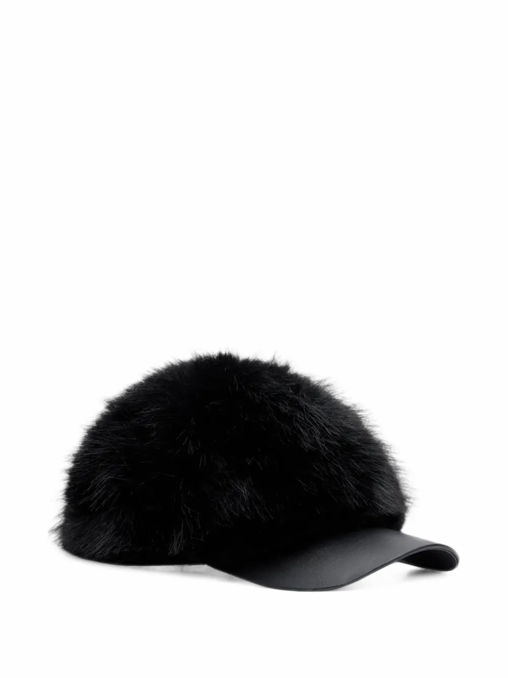 Comme Des Garçons Shirt faux-fur baseball cap Zwart