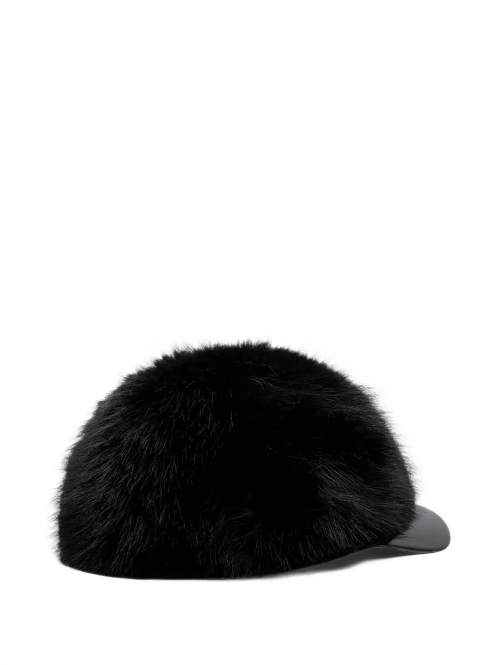 Comme Des Garçons Shirt faux-fur baseball cap Zwart