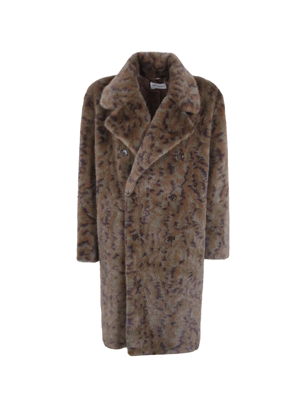 Drôle De Monsieur double-breasted faux-fur coat Groen
