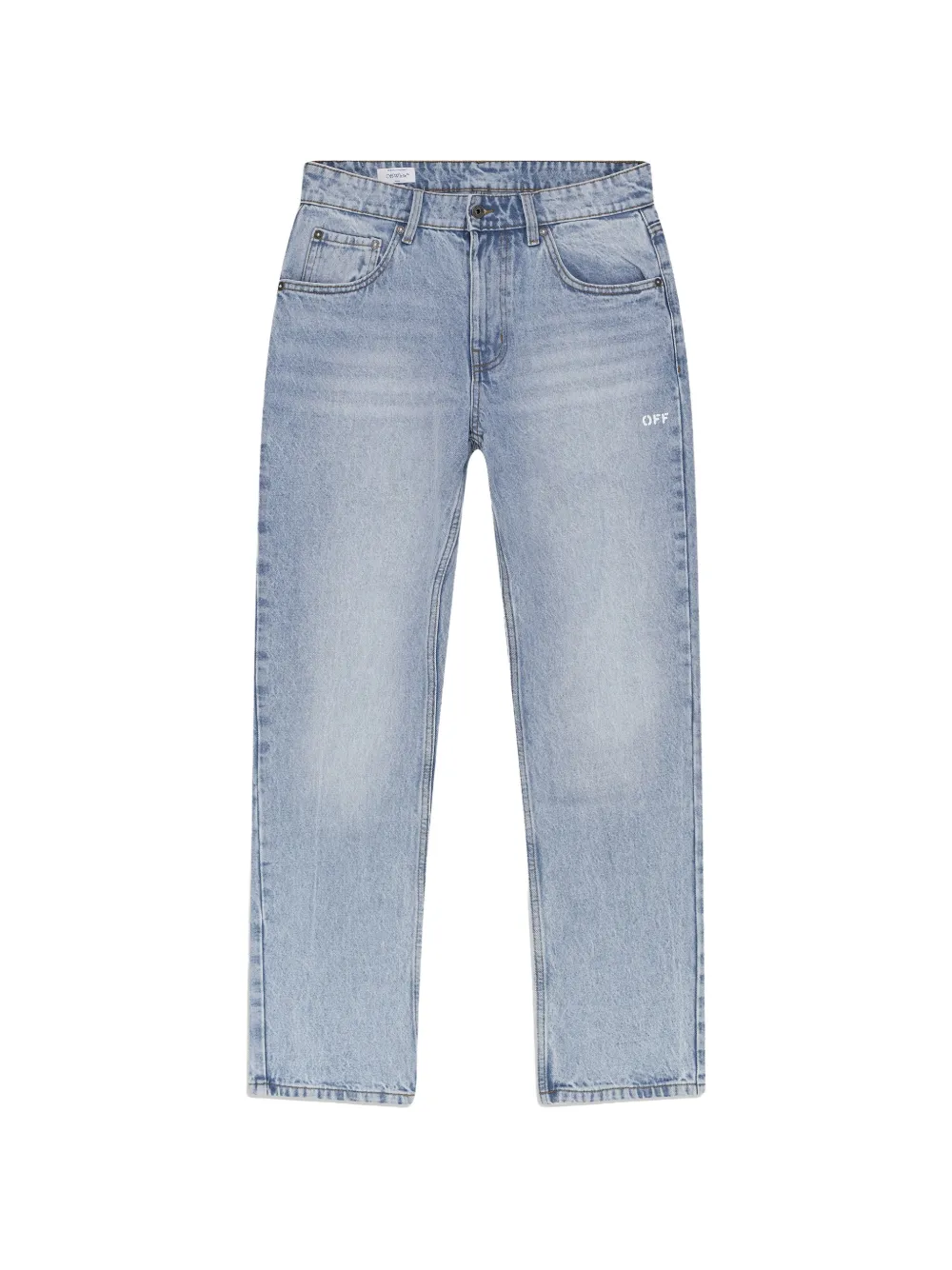 Off-White Spray Arrow relaxed-fit jeans Blauw