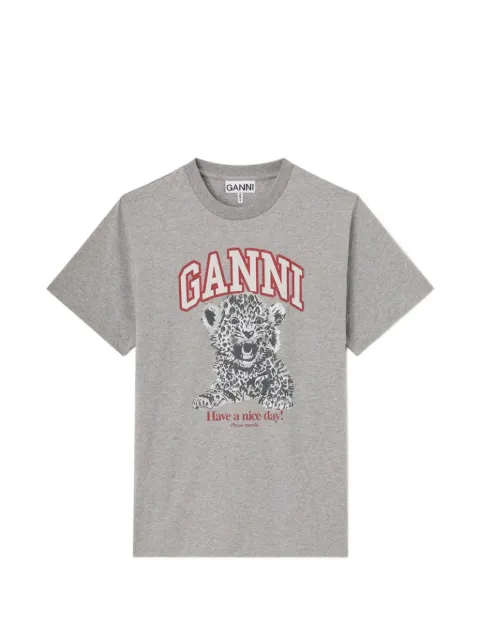 GANNI leopard-print T-shirt