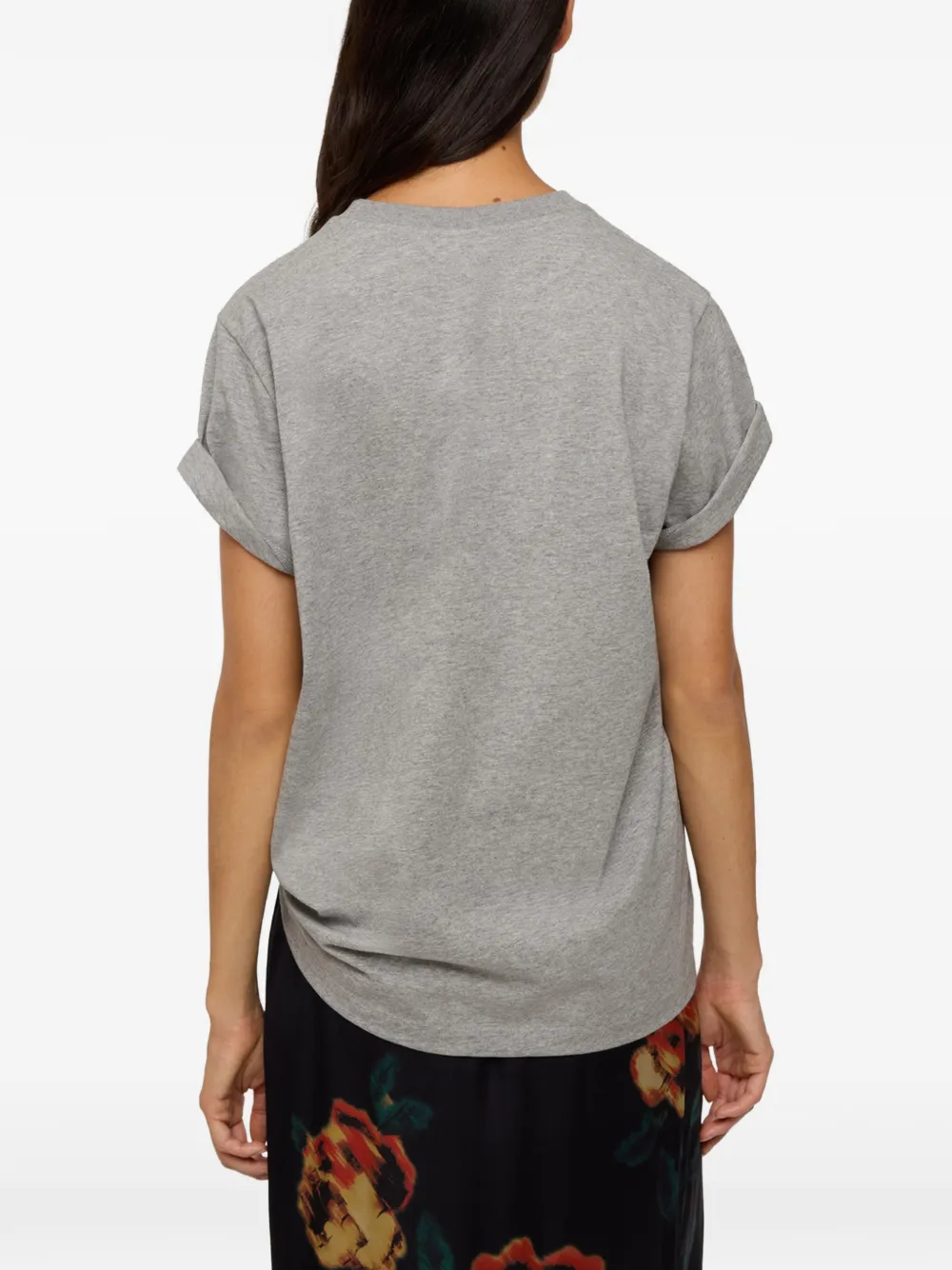 GANNI leopard-print T-shirt Grijs