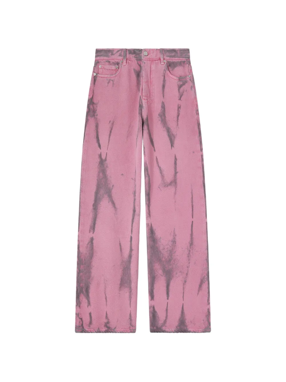 GANNI Izey jeans in heavy denim Roze