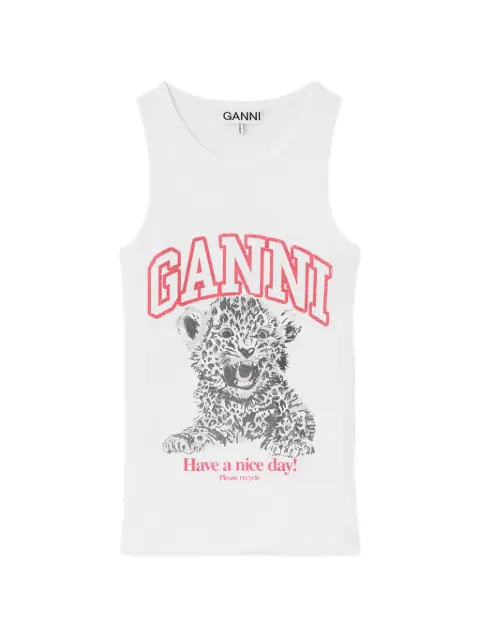 GANNI tank top with Teddy family