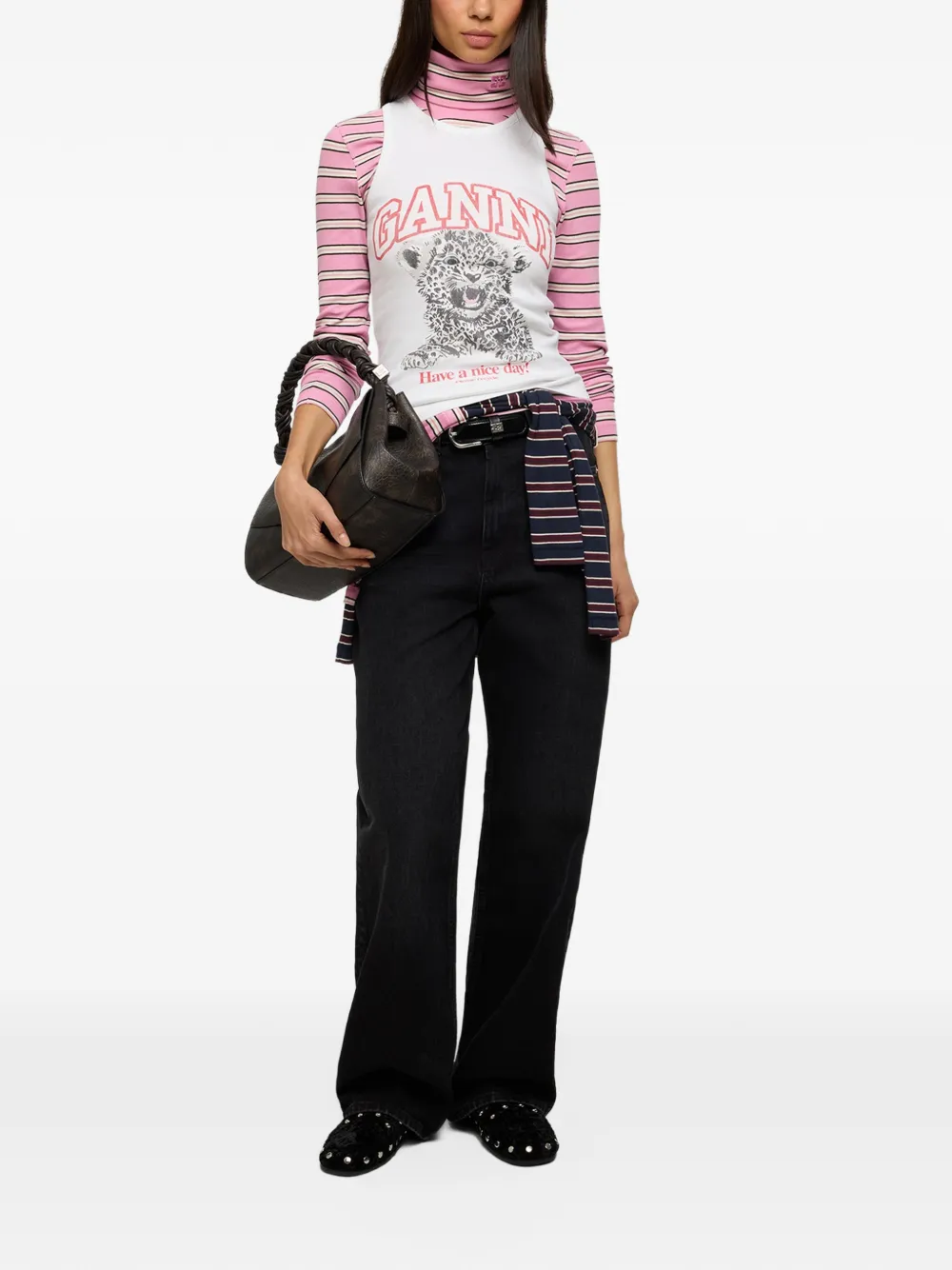 GANNI tank top with Teddy family