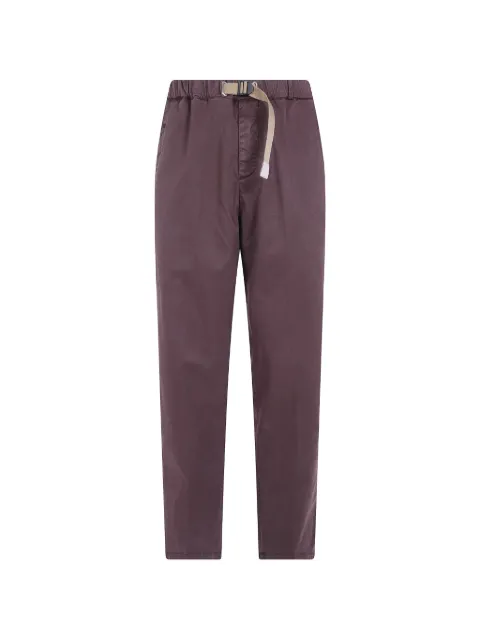 White Sand belted straight-leg trousers