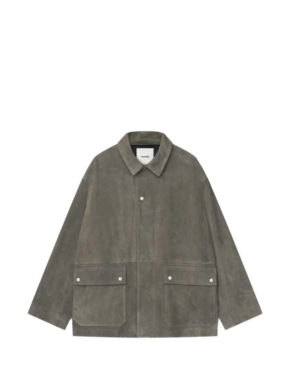 Nanushka Melesio suede jacket Grijs