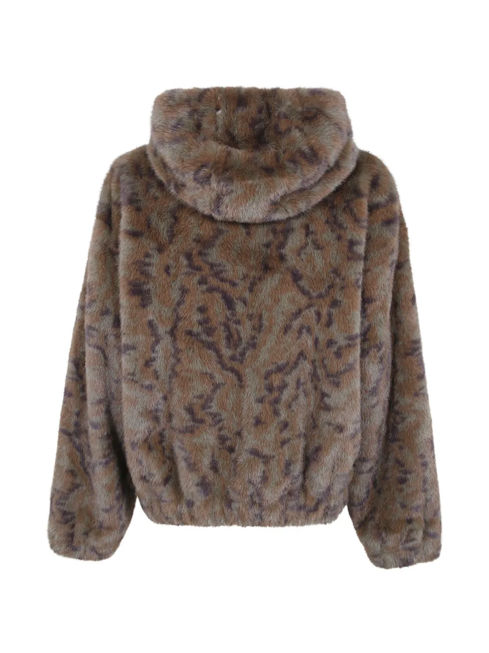 Drôle De Monsieur faux-fur hooded jacket Groen