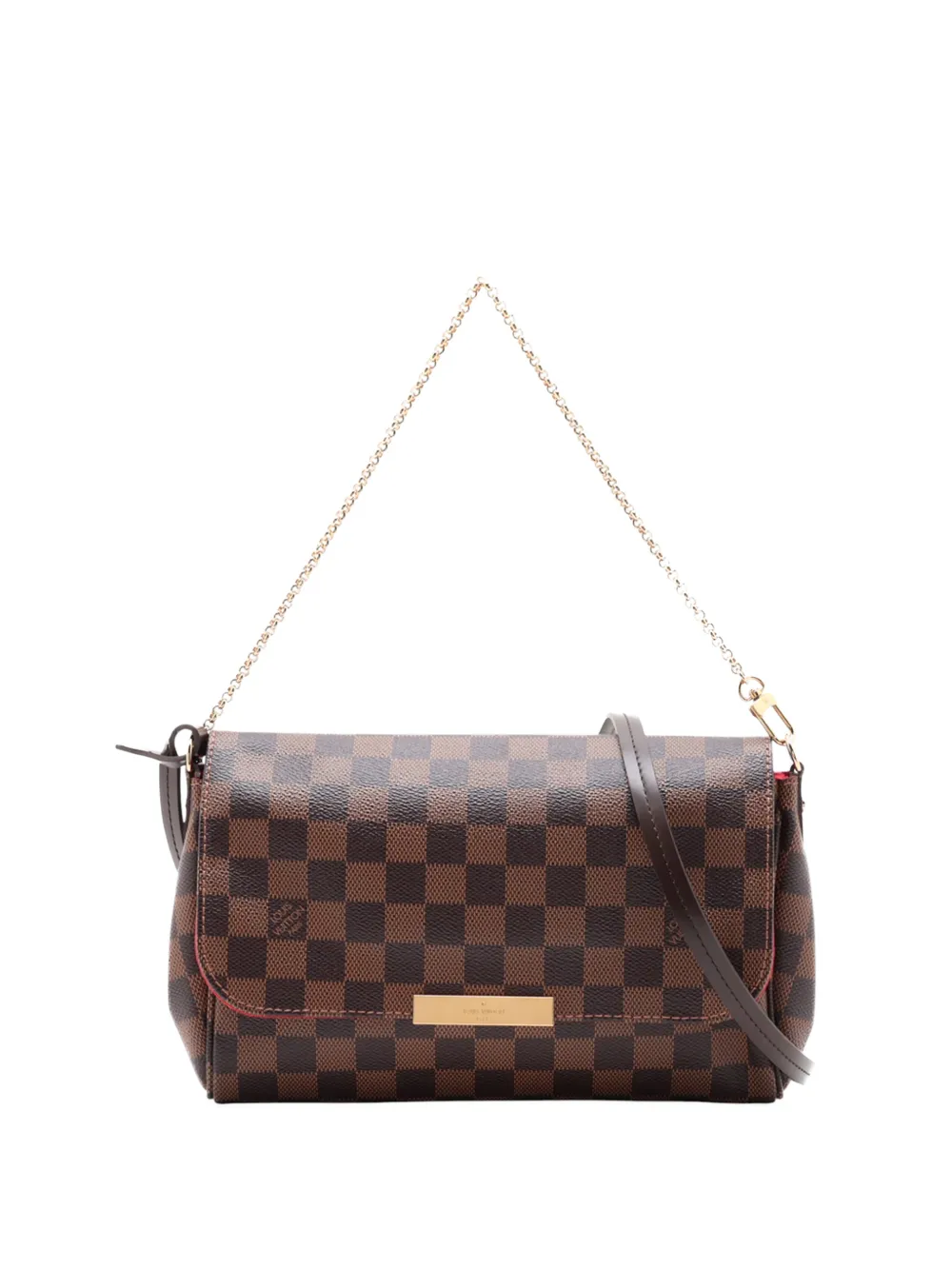 Louis Vuitton Pre-Owned 2015 Damier Ebene Favorite MM satchel - Brown