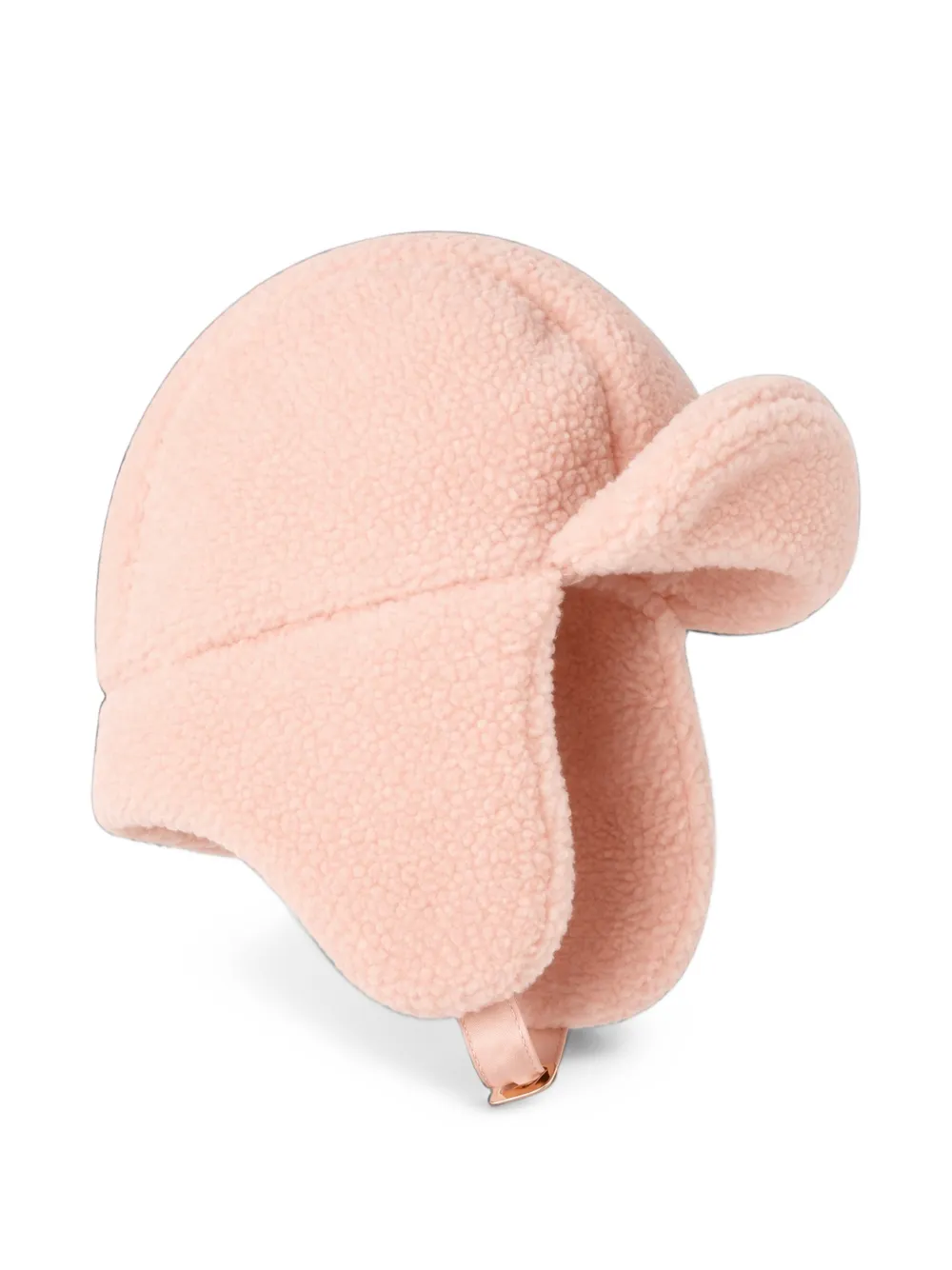 Il Gufo fleece-texture trapper hat Roze